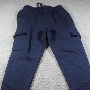 Pony Size Small Navy Blue Drawstring Cargo Sweatpants